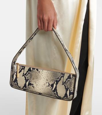 Lori snake-effect leather shoulder bag | Khaite