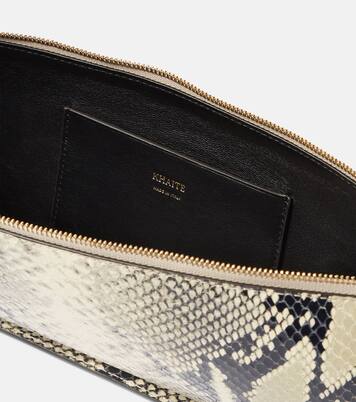 Lori snake-effect leather shoulder bag | Khaite