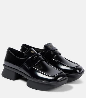 Equal leather penny loafers | Prada