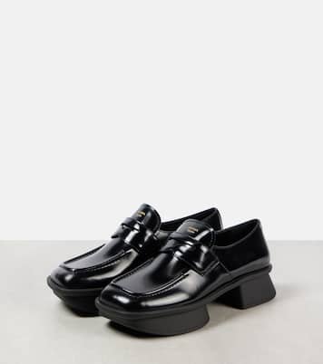 Equal leather penny loafers | Prada