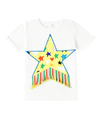 Camiseta de algodón con flecos | Stella McCartney Kids