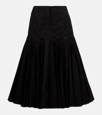 Agave flared cotton poplin midi skirt | Jacquemus
