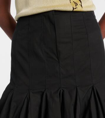 Agave flared cotton poplin midi skirt | Jacquemus