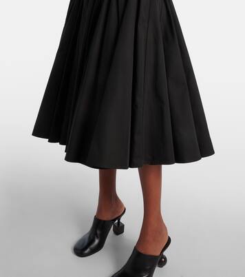 Agave flared cotton poplin midi skirt | Jacquemus