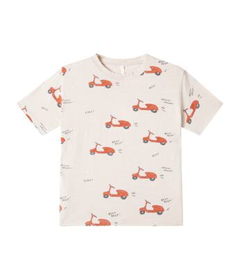 Printed cotton slub T-shirt | Rylee + Cru