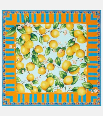Foulard in twill di seta con stampa  | Dolce&Gabbana