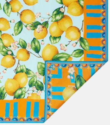 Foulard in twill di seta con stampa  | Dolce&Gabbana