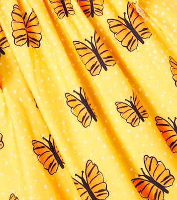 Printed ruffled cotton dress | Fábula