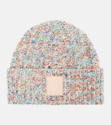 Logo wool and cashmere-blend beanie | Loewe