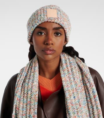 Logo wool and cashmere-blend beanie | Loewe