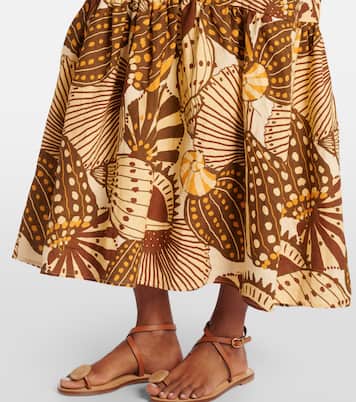 Robe midi Shell Mix imprimée en lin | Farm Rio