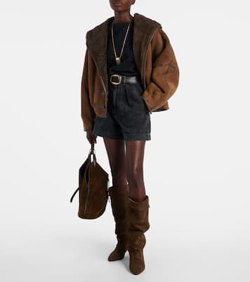 Jacke Amiel aus Veloursleder mit Shearling | Isabel Marant