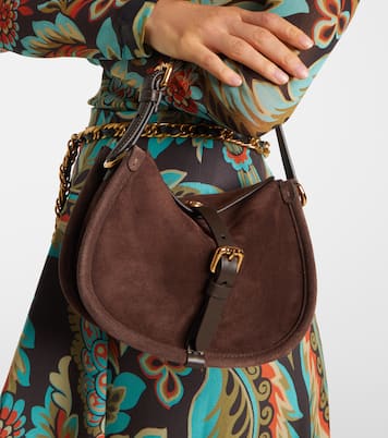 Schultertasche Pony Small aus Veloursleder | Etro