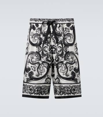 Majolica silk twill shorts | Dolce&Gabbana