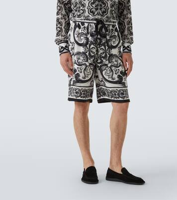 Majolica silk twill shorts | Dolce&Gabbana