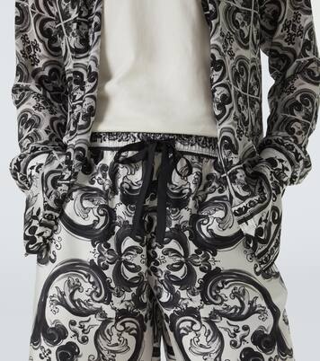 Majolica silk twill shorts | Dolce&Gabbana