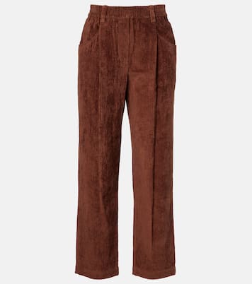 Cotton corduroy wide-leg pants | Brunello Cucinelli