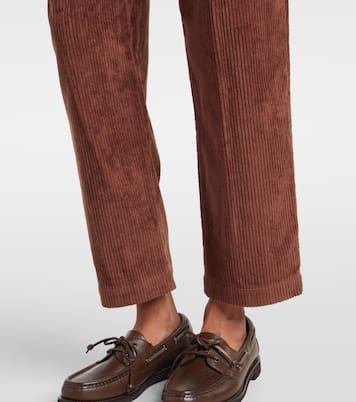 Cotton corduroy wide-leg pants | Brunello Cucinelli