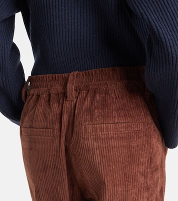 Cotton corduroy wide-leg pants | Brunello Cucinelli