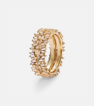 Anneaux de superposition pour bague connectée Icon Midi en or 18 ct et diamants | Suzanne Kalan