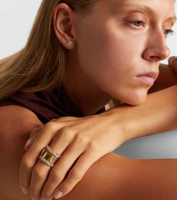 Anneaux de superposition pour bague connectée Icon Midi en or 18 ct et diamants | Suzanne Kalan