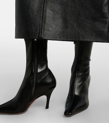 Jamie 80 leather ankle boots | Amina Muaddi