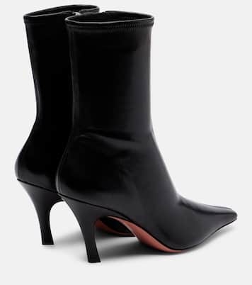 Jamie 80 leather ankle boots | Amina Muaddi