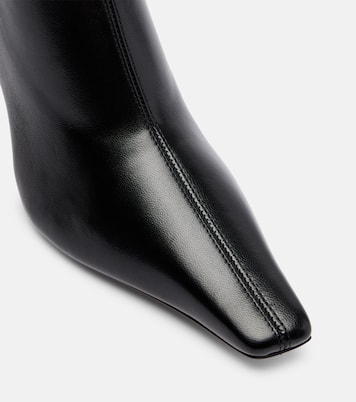 Jamie 80 leather ankle boots | Amina Muaddi