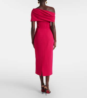 Off-shoulder wool-blend cocktail dress | Carolina Herrera