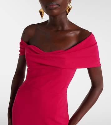 Off-shoulder wool-blend cocktail dress | Carolina Herrera