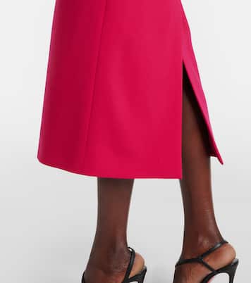 Off-shoulder wool-blend cocktail dress | Carolina Herrera