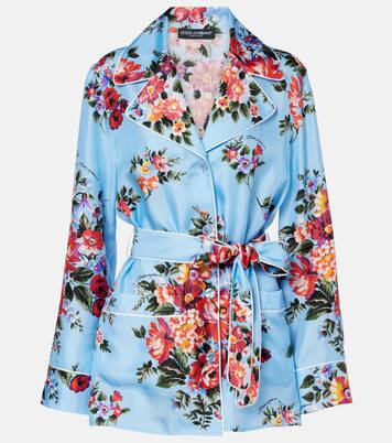 Floral belted silk blouse | Dolce&Gabbana