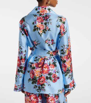 Floral belted silk blouse | Dolce&Gabbana