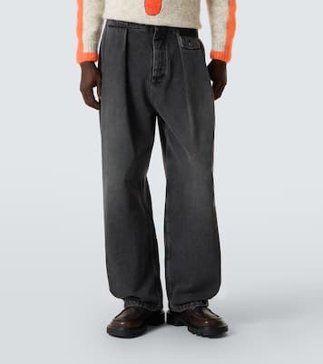 Pleated barrel-leg jeans | Loewe