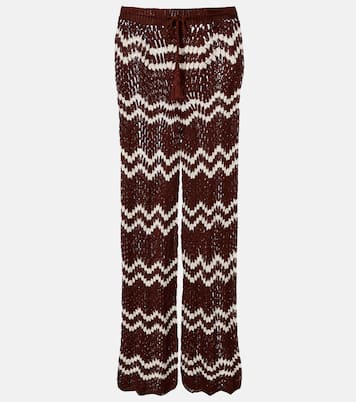 Crochet cotton straight pants | Anna Kosturova