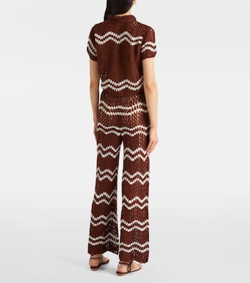 Crochet cotton straight pants | Anna Kosturova