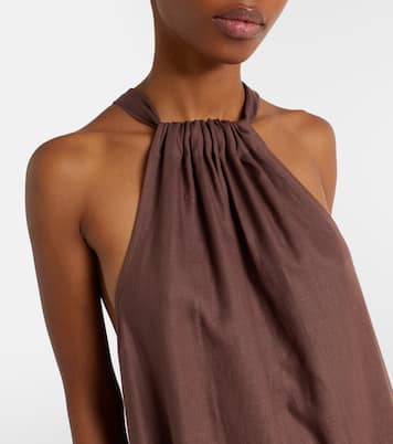 Linen maxi dress | Asceno