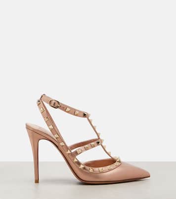 Rockstud 100 metallic leather pumps | Valentino Garavani