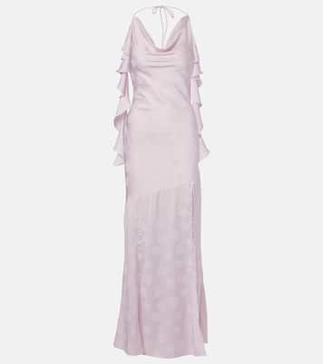 Robe aus Satin-Jacquard | Rotate