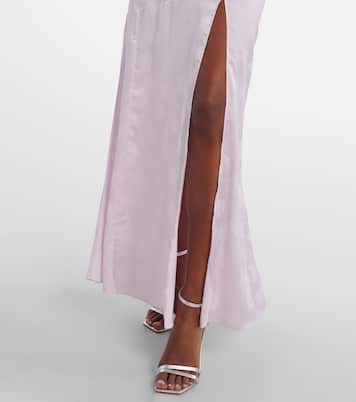 Robe aus Satin-Jacquard | Rotate