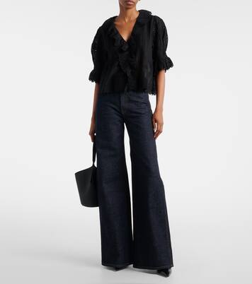 Henri pointelle cotton top | Dôen