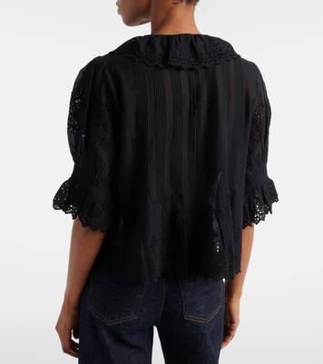 Henri pointelle cotton top | Dôen