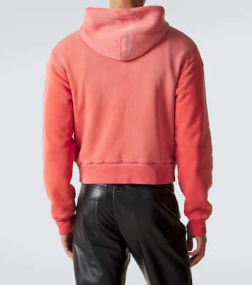 Sweat-shirt zippé à logo en coton | Acne Studios