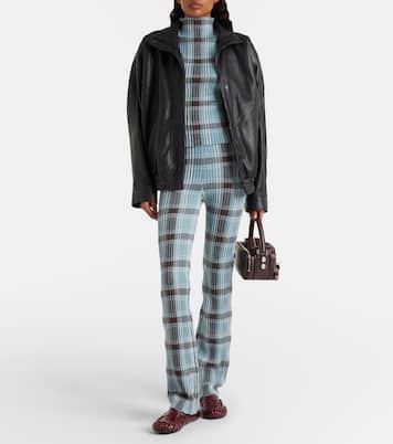 Kosa checked wool-blend top | Acne Studios