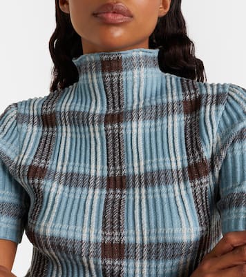 Kosa checked wool-blend top | Acne Studios