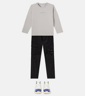 Logo cotton jersey sweatshirt | C.P. Company Kids