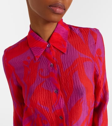Cloudy printed silk shirt | Dries Van Noten