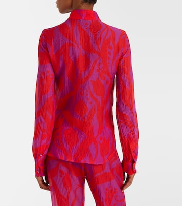Cloudy printed silk shirt | Dries Van Noten