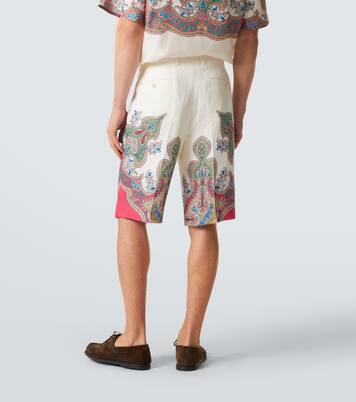Paisley linen Bermuda shorts | Etro