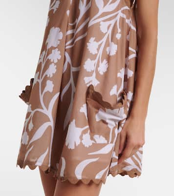 Abito corto in cotone con stampa floreale | Juliet Dunn